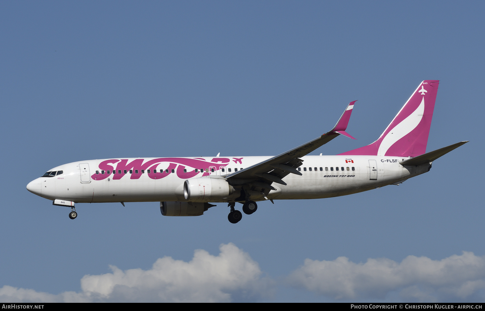 Aircraft Photo of C-FLSF | Boeing 737-8CT | Swoop | AirHistory.net #873096