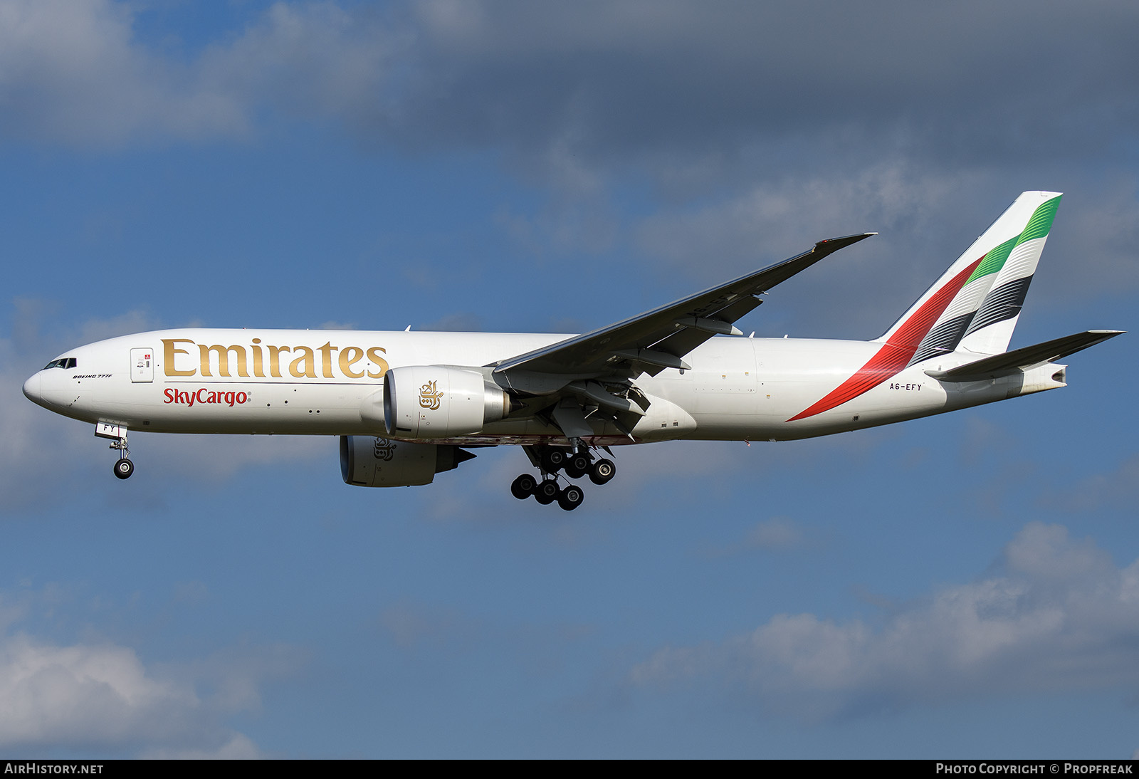 Aircraft Photo of A6-EFY | Boeing 777-F | Emirates SkyCargo | AirHistory.net #873397