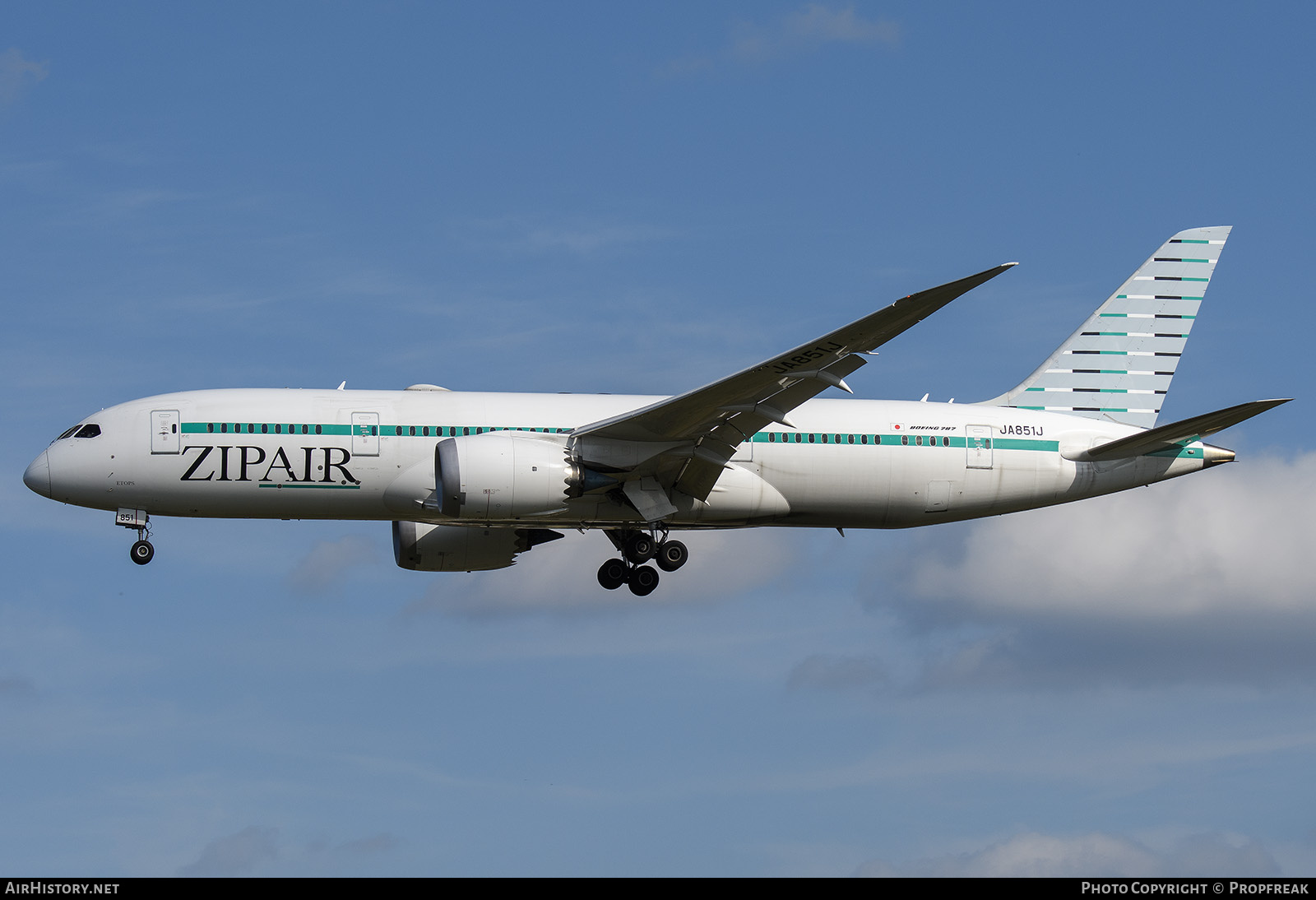 Aircraft Photo of JA851J | Boeing 787-8 Dreamliner | ZipAir | AirHistory.net #873451