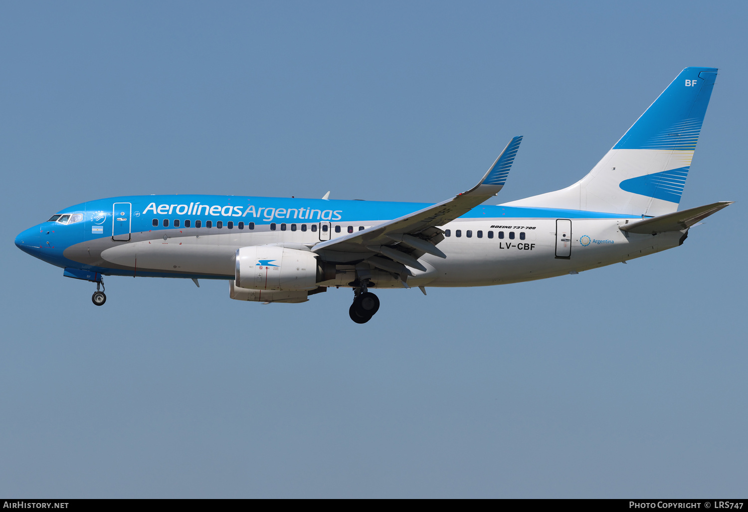 Aircraft Photo of LV-CBF | Boeing 737-76N | Aerolíneas Argentinas | AirHistory.net #873519