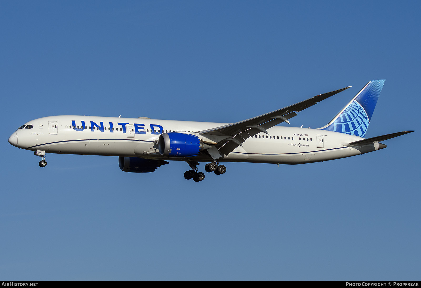 Aircraft Photo of N26966 | Boeing 787-9 Dreamliner | United Airlines | AirHistory.net #873562