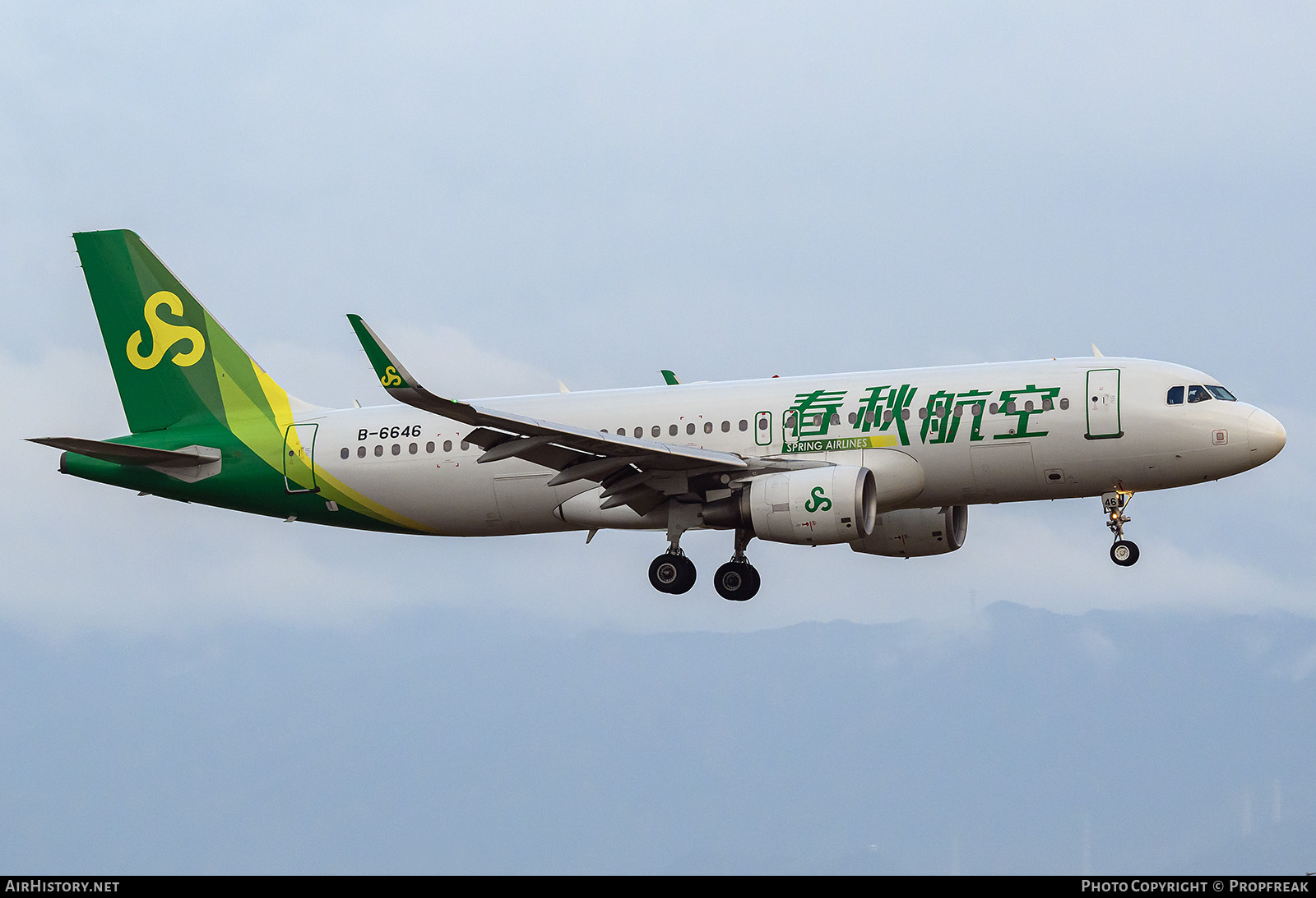 Aircraft Photo of B-6646 | Airbus A320-214 | Spring Airlines | AirHistory.net #873806