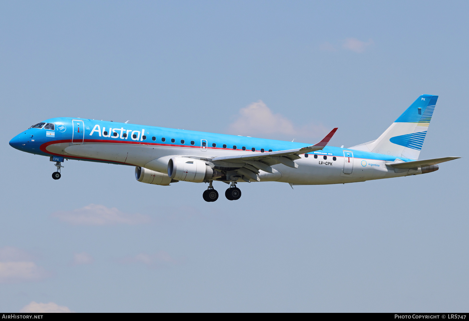 Aircraft Photo of LV-CPK | Embraer 190AR (ERJ-190-100IGW) | Austral Líneas Aéreas | AirHistory.net #873836
