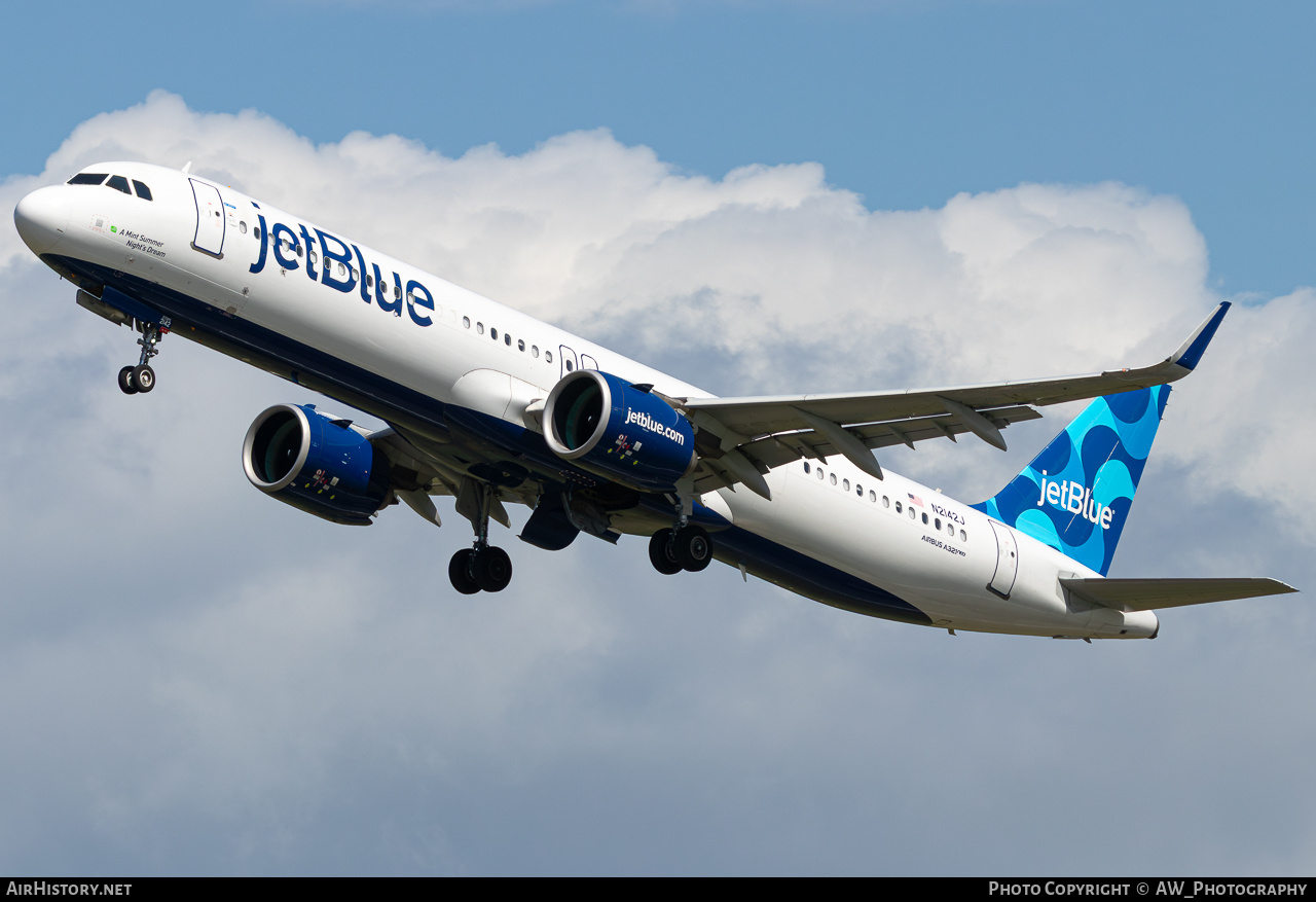 Aircraft Photo of N2142J | Airbus A321-271NX | JetBlue Airways | AirHistory.net #873861