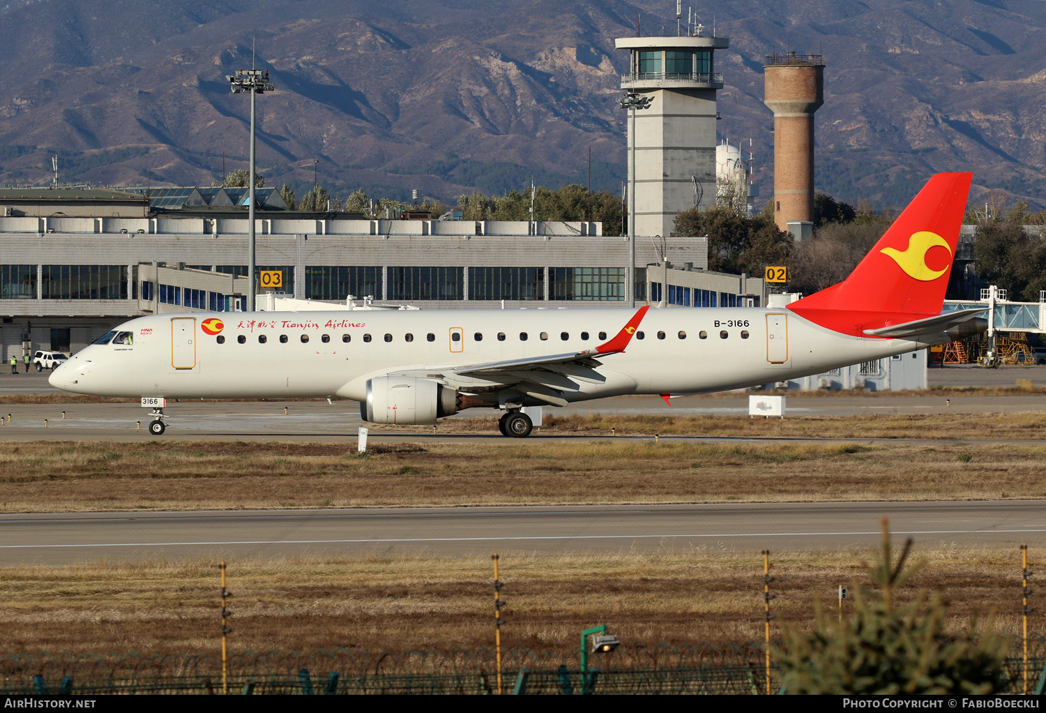 Aircraft Photo of B-3166 | Embraer 190LR (ERJ-190-100LR) | Tianjin Airlines | AirHistory.net #873926