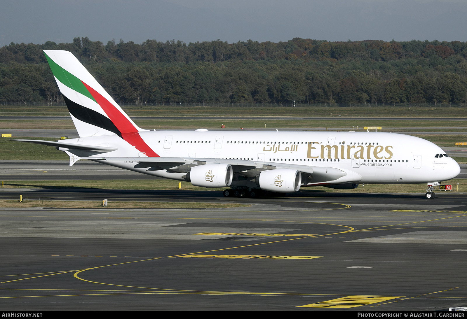 Aircraft Photo of A6-EOB | Airbus A380-861 | Emirates | AirHistory.net #874203