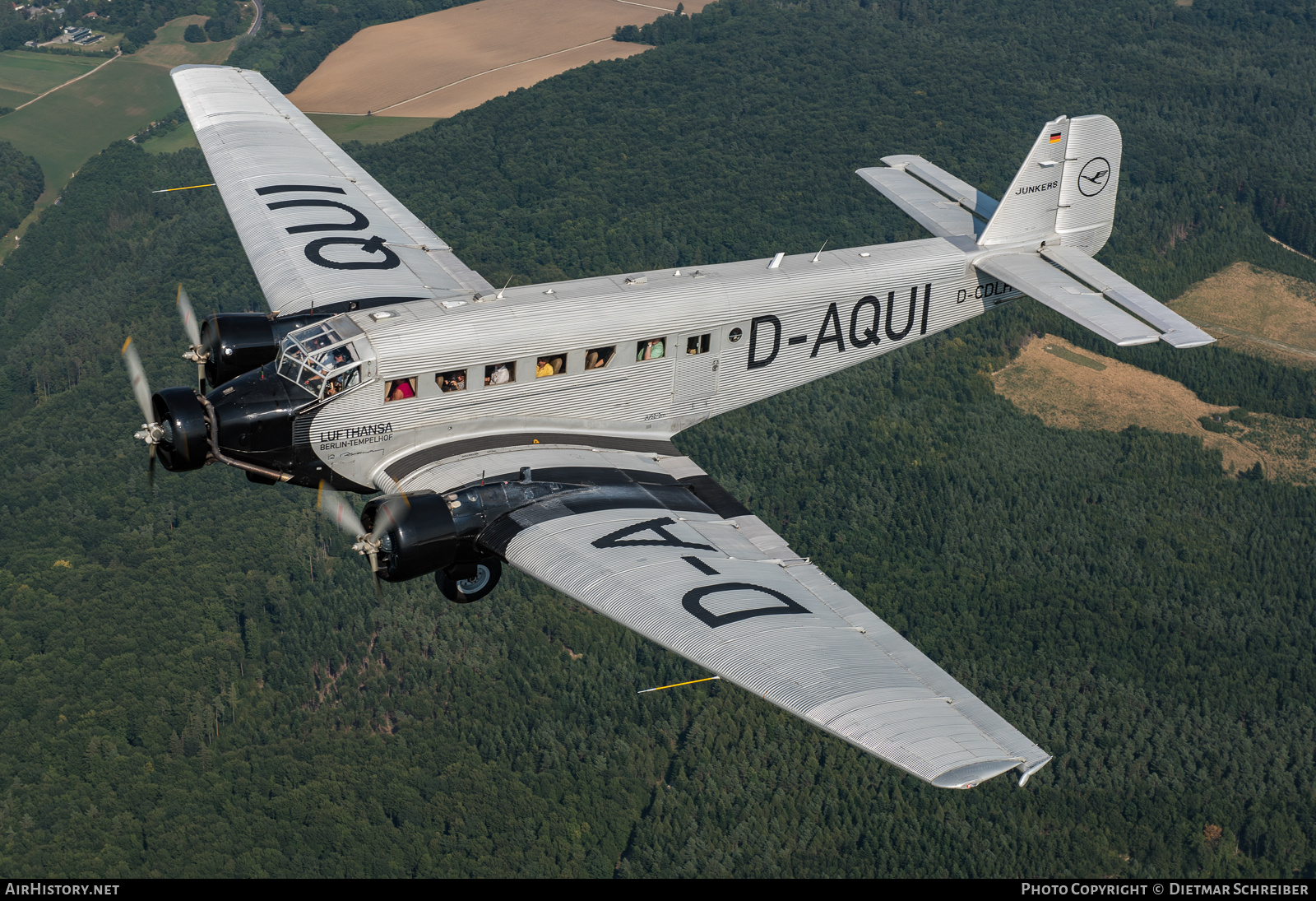 Aircraft Photo of D-CDLH / D-AQUI | Junkers Ju 52/3m g8e | Deutsche Luft Hansa | AirHistory.net #874443