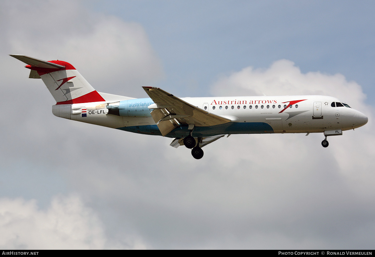 Aircraft Photo of OE-LFL | Fokker 70 (F28-0070) | Austrian Arrows | AirHistory.net #874522