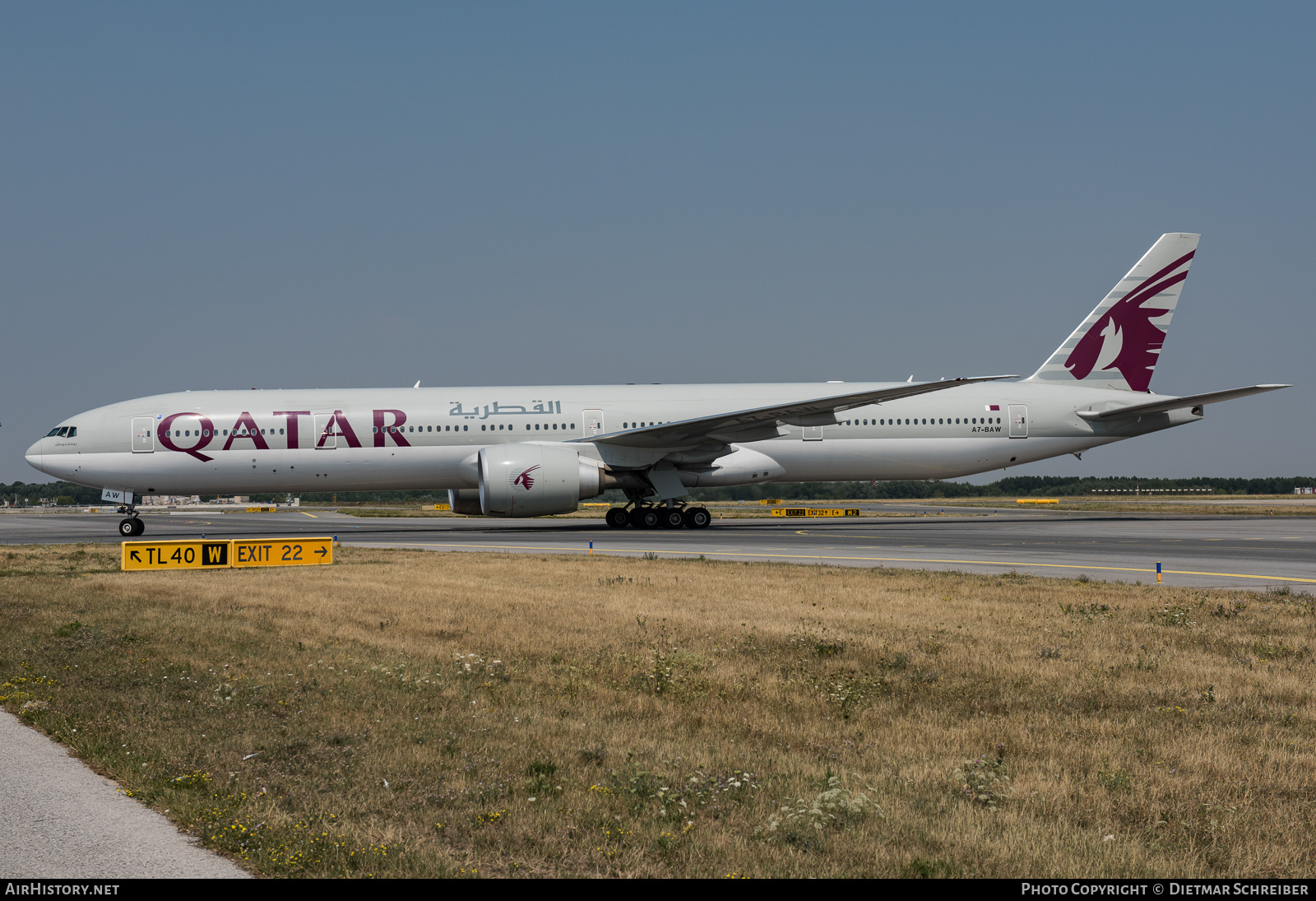 Aircraft Photo of A7-BAW | Boeing 777-3DZ/ER | Qatar Airways | AirHistory.net #874579