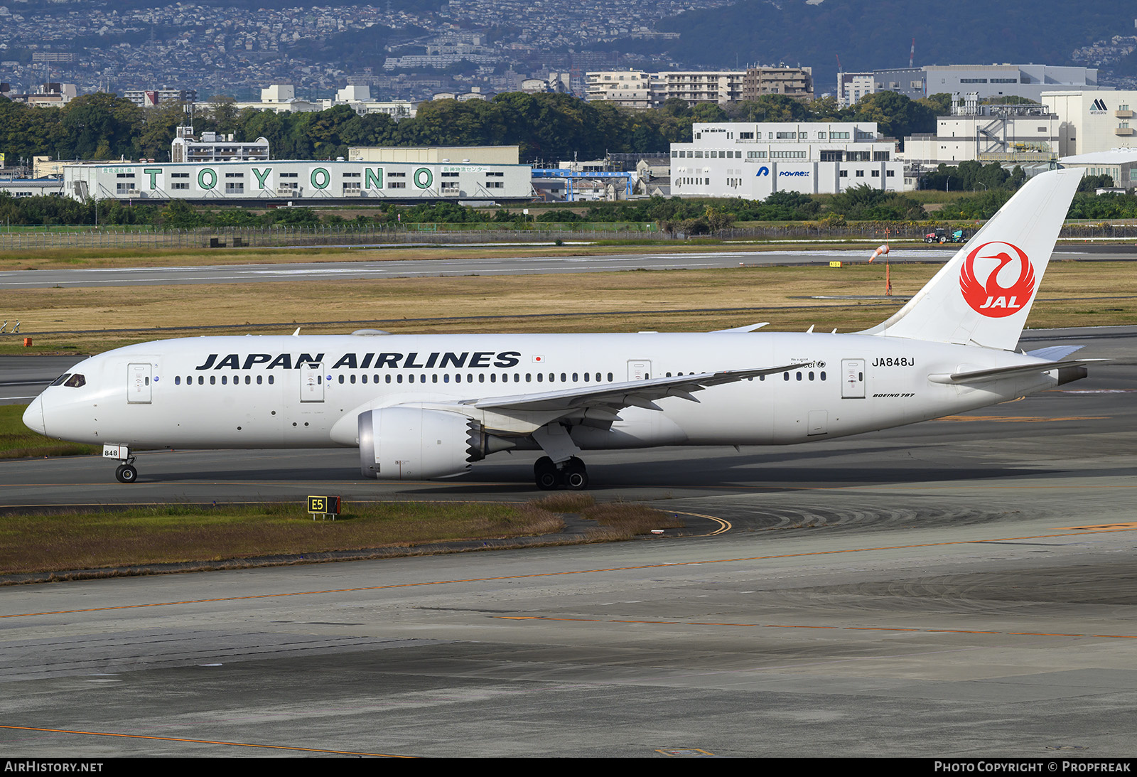 Aircraft Photo of JA848J | Boeing 787-8 Dreamliner | Japan Airlines - JAL | AirHistory.net #874706