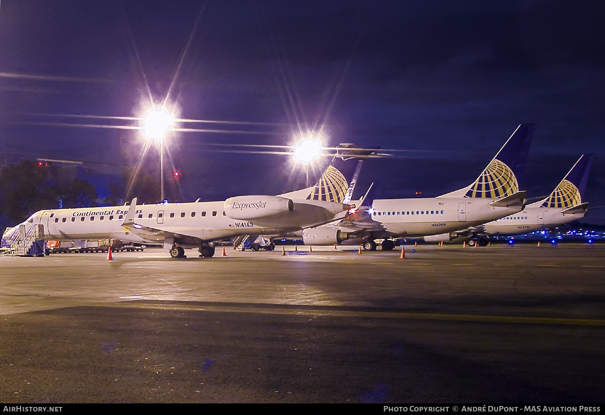 Aircraft Photo of N14143 | Embraer ERJ-145XR (EMB-145XR) | Continental Express | AirHistory.net #874731