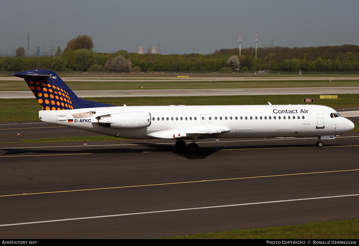 Aircraft Photo of D-AFKC | Fokker 100 (F28-0100) | Contact Air | AirHistory.net #874845
