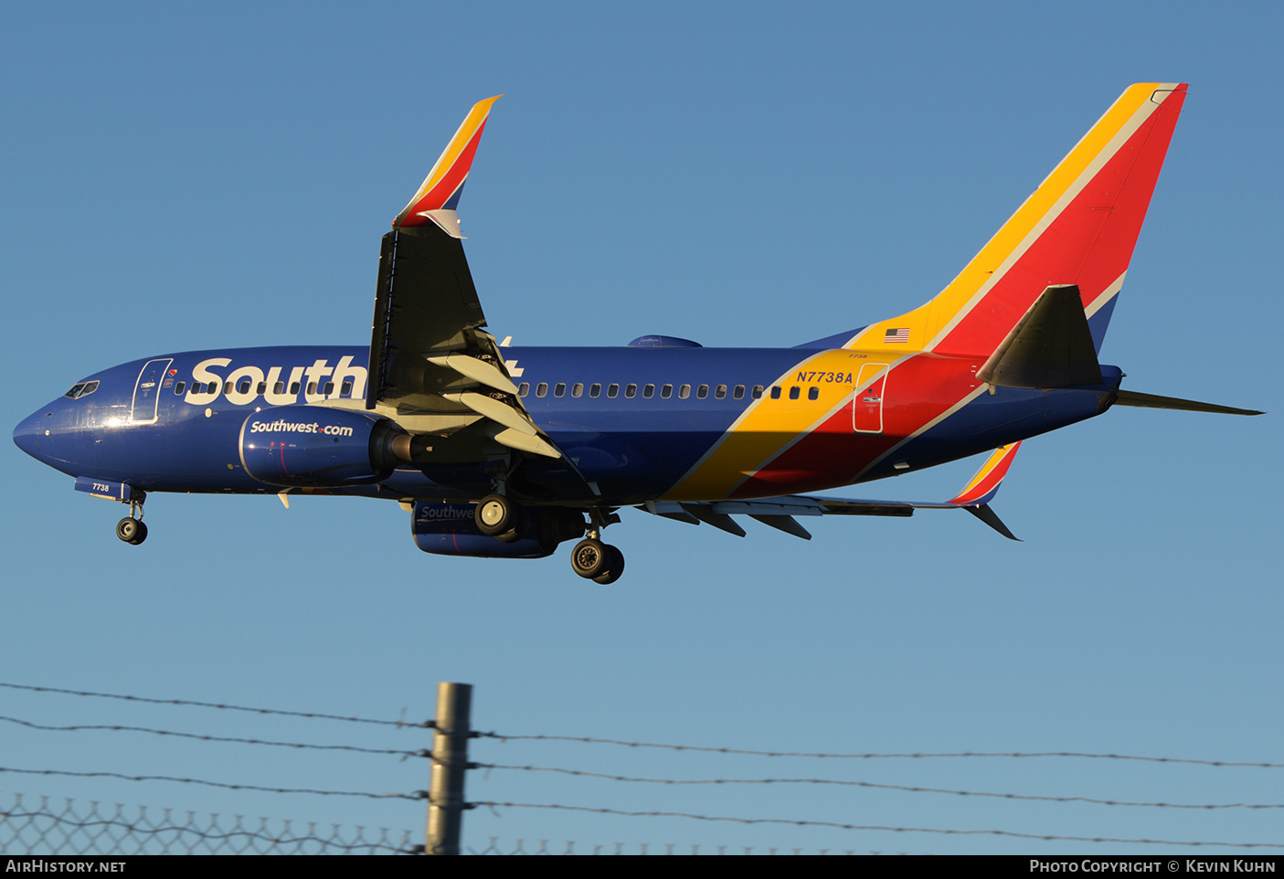 Aircraft Photo of N7738A | Boeing 737-7BD | Southwest Airlines | AirHistory.net #874954