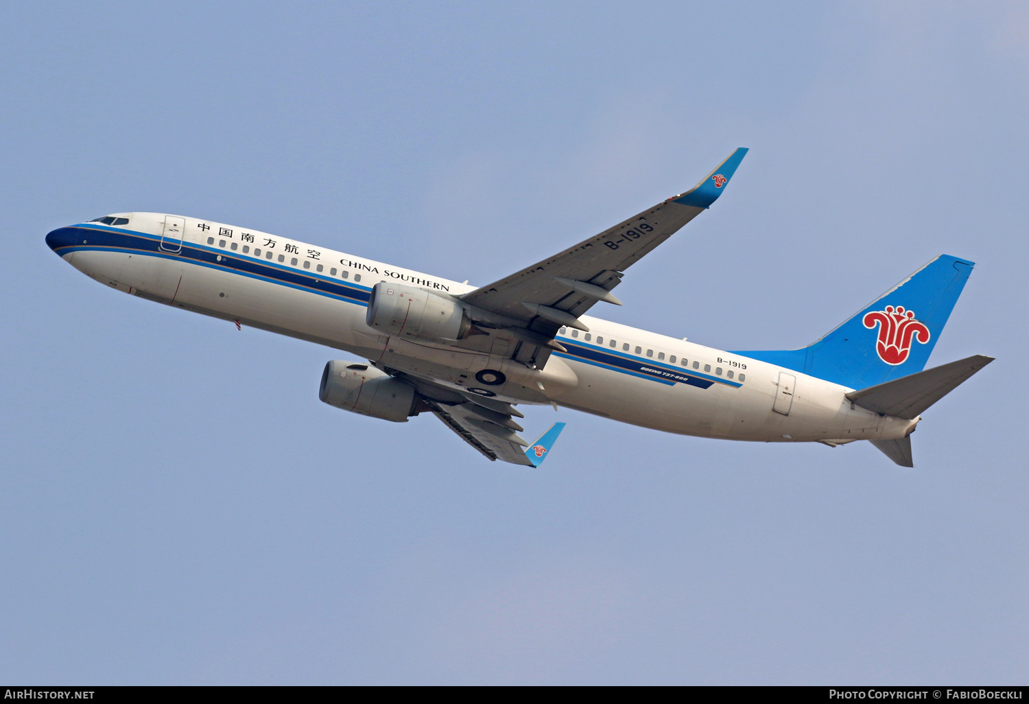 Aircraft Photo of B-1919 | Boeing 737-81B | China Southern Airlines | AirHistory.net #874957