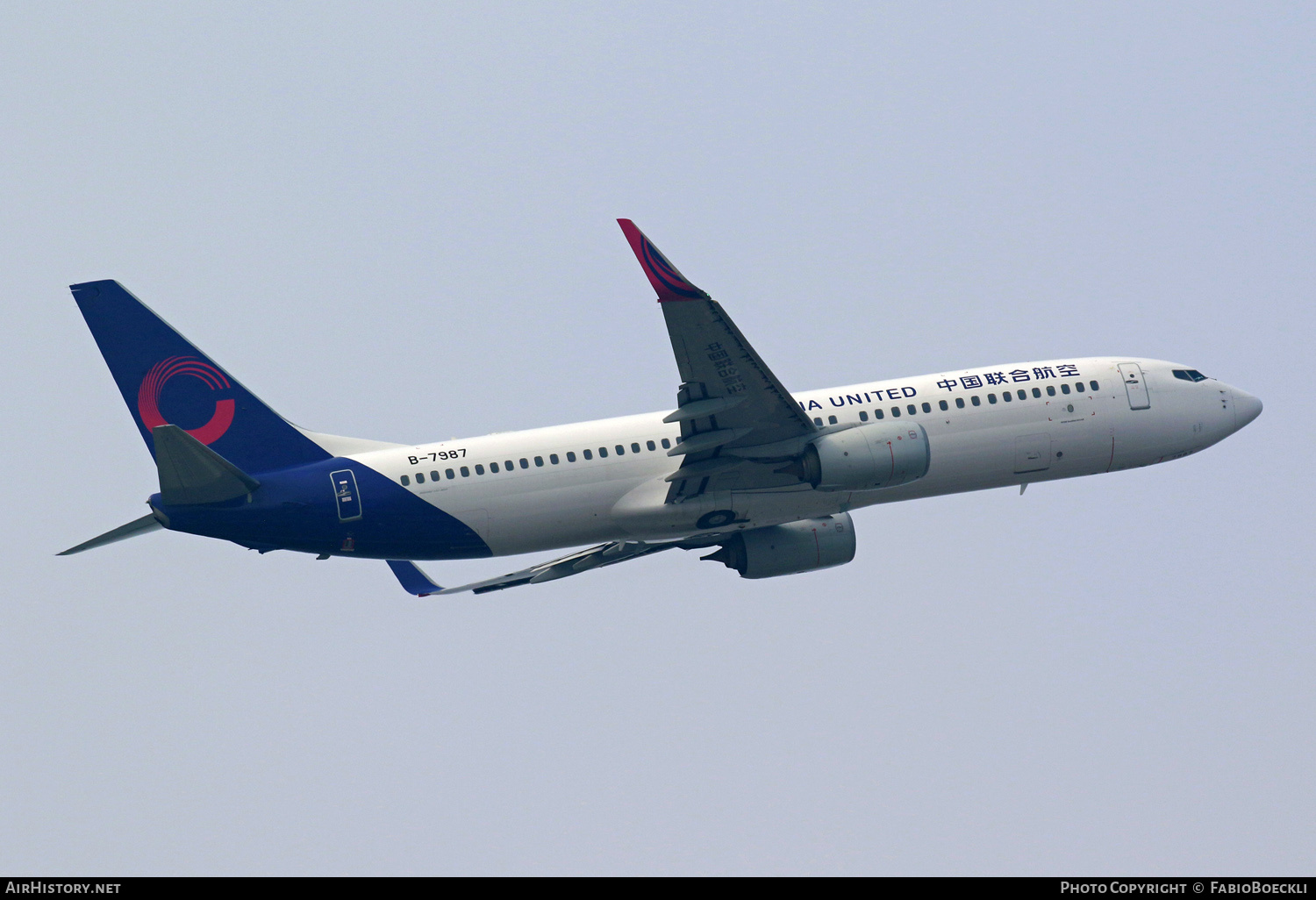Aircraft Photo of B-7987 | Boeing 737-89P | China United Airlines - CUA | AirHistory.net #874996