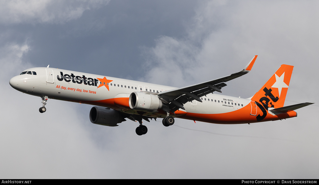 Aircraft Photo of VH-OYV | Airbus A321-251NXLR | Jetstar Airways | AirHistory.net #875075