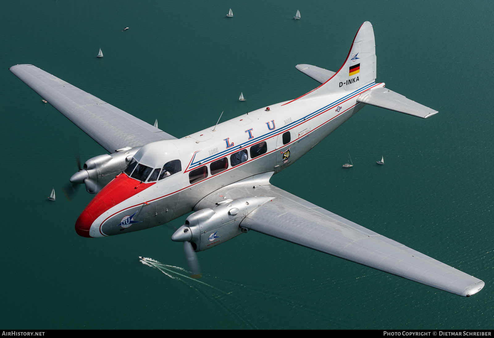 Aircraft Photo of D-INKA | De Havilland D.H. 104 Dove 8 | LTU - Lufttransport-Unternehmen | AirHistory.net #875290
