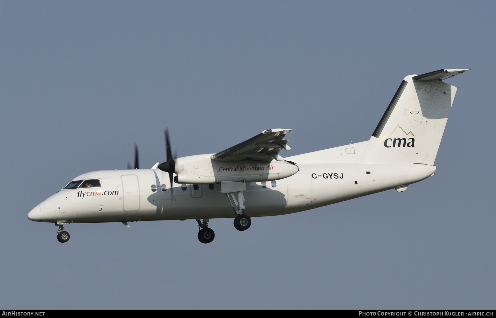 Aircraft Photo of C-GYSJ | De Havilland Canada DHC-8-102 Dash 8 | CMA - Central Mountain Air | AirHistory.net #875338