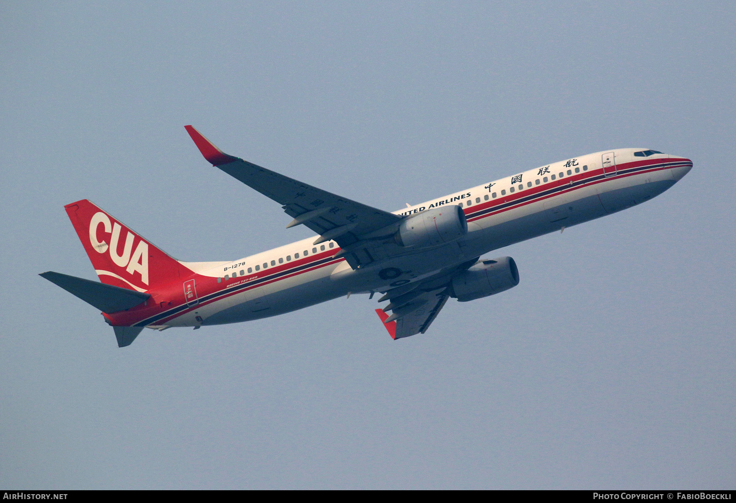 Aircraft Photo of B-1278 | Boeing 737-89P | China United Airlines - CUA | AirHistory.net #875487