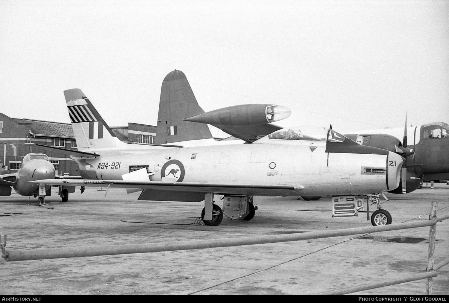 Aircraft Photo of A94-921 | Commonwealth CA-27 Sabre Mk31 | Australia - Air Force | AirHistory.net #875785