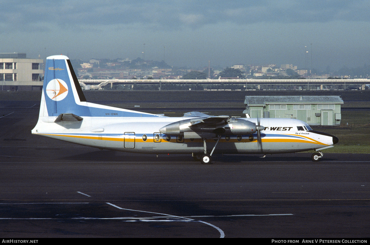 Aircraft Photo of VH-EWK | Fokker F27-100 Friendship | East-West Airlines | AirHistory.net #875897