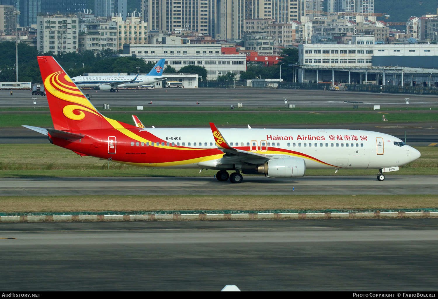Aircraft Photo of B-5406 | Boeing 737-84P | Hainan Airlines | AirHistory.net #875961