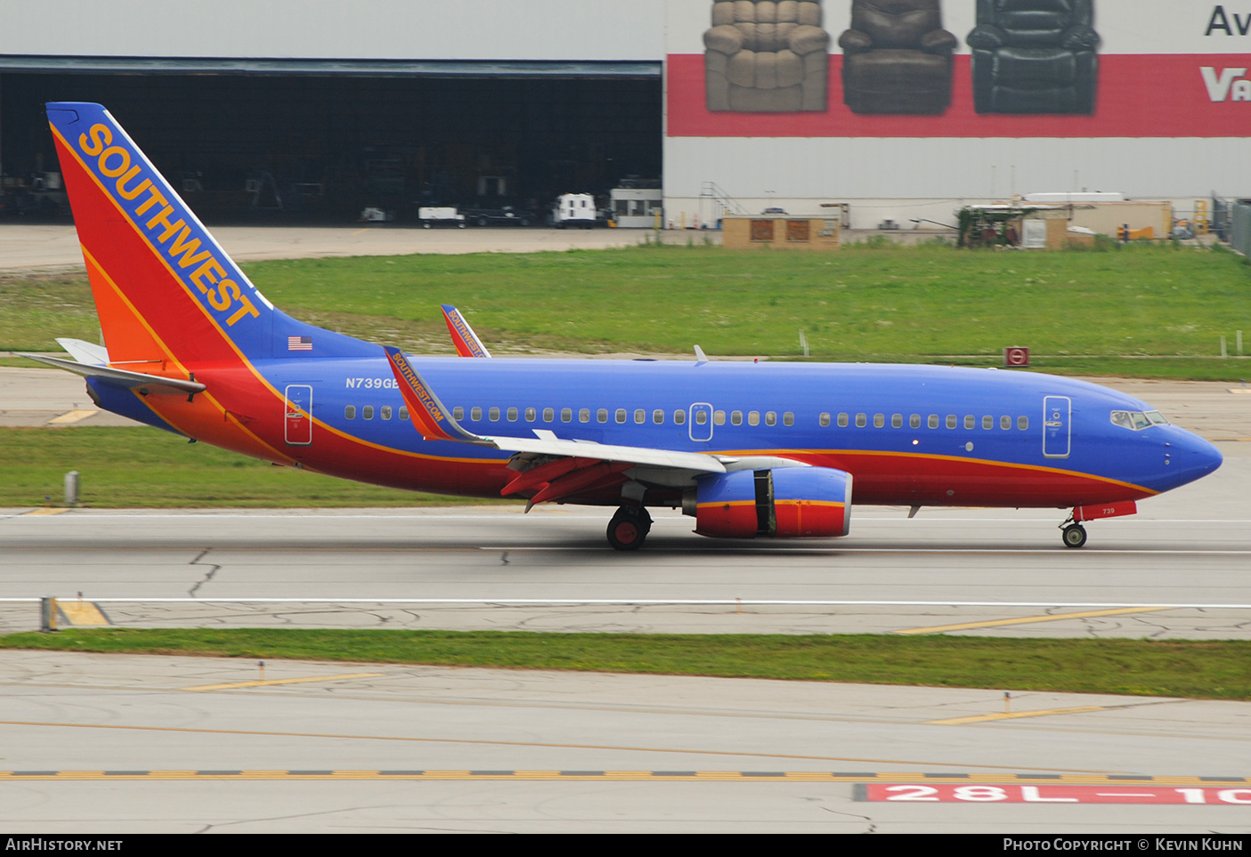 Aircraft Photo of N739GB | Boeing 737-7H4 | Southwest Airlines | AirHistory.net #876054