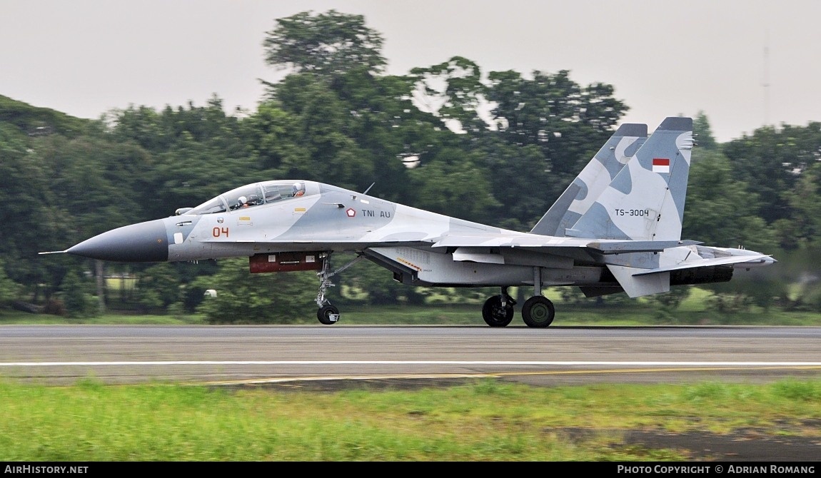 Aircraft Photo of TS-3004 | Sukhoi Su-30MK2 | Indonesia - Air Force | AirHistory.net #876055