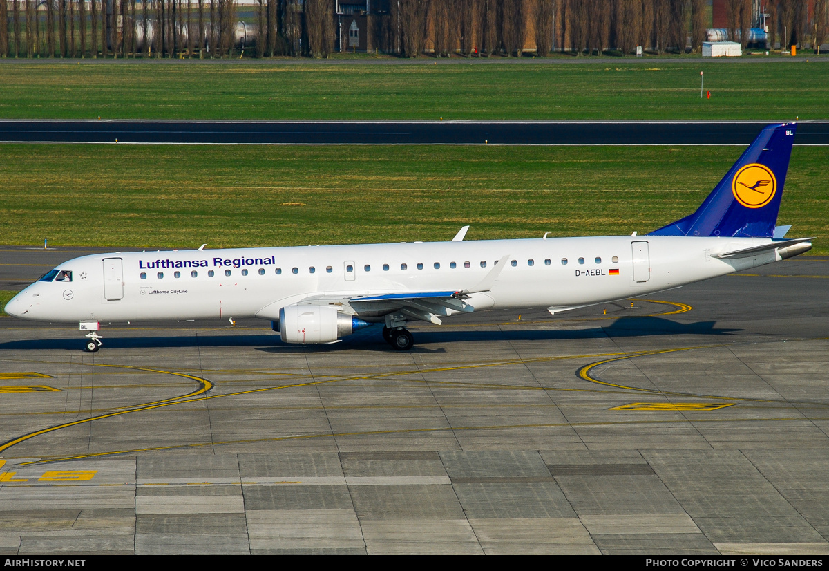 Aircraft Photo of D-AEBL | Embraer 195LR (ERJ-190-200LR) | Lufthansa Regional | AirHistory.net #876162