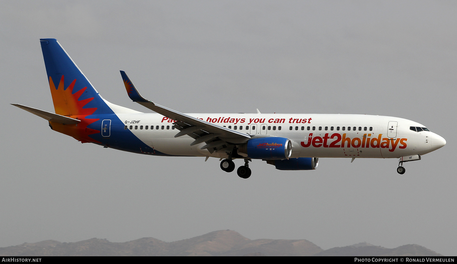 Aircraft Photo of G-JZHF | Boeing 737-8K2 | Jet2 Holidays | AirHistory.net #876176