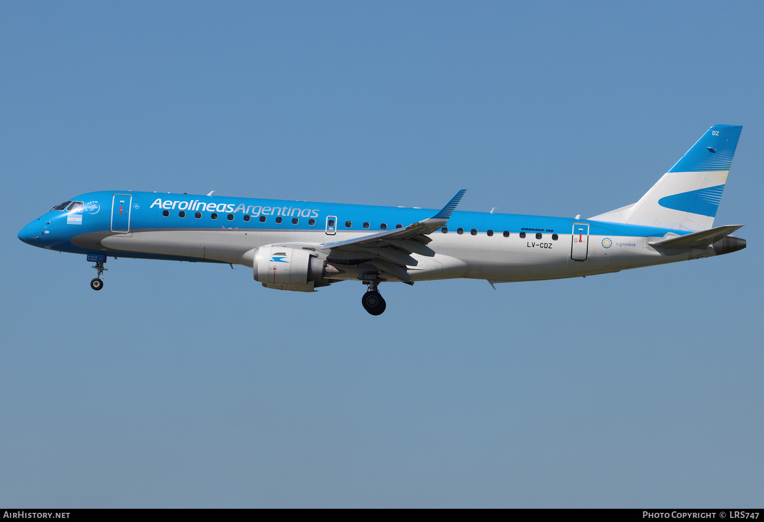 Aircraft Photo of LV-CDZ | Embraer 190AR (ERJ-190-100IGW) | Aerolíneas Argentinas | AirHistory.net #876191