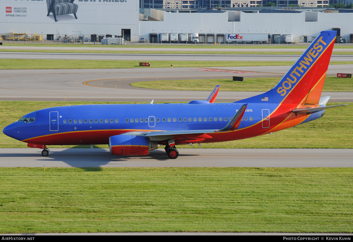 Aircraft Photo of N400WN | Boeing 737-7H4 | Southwest Airlines | AirHistory.net #876208