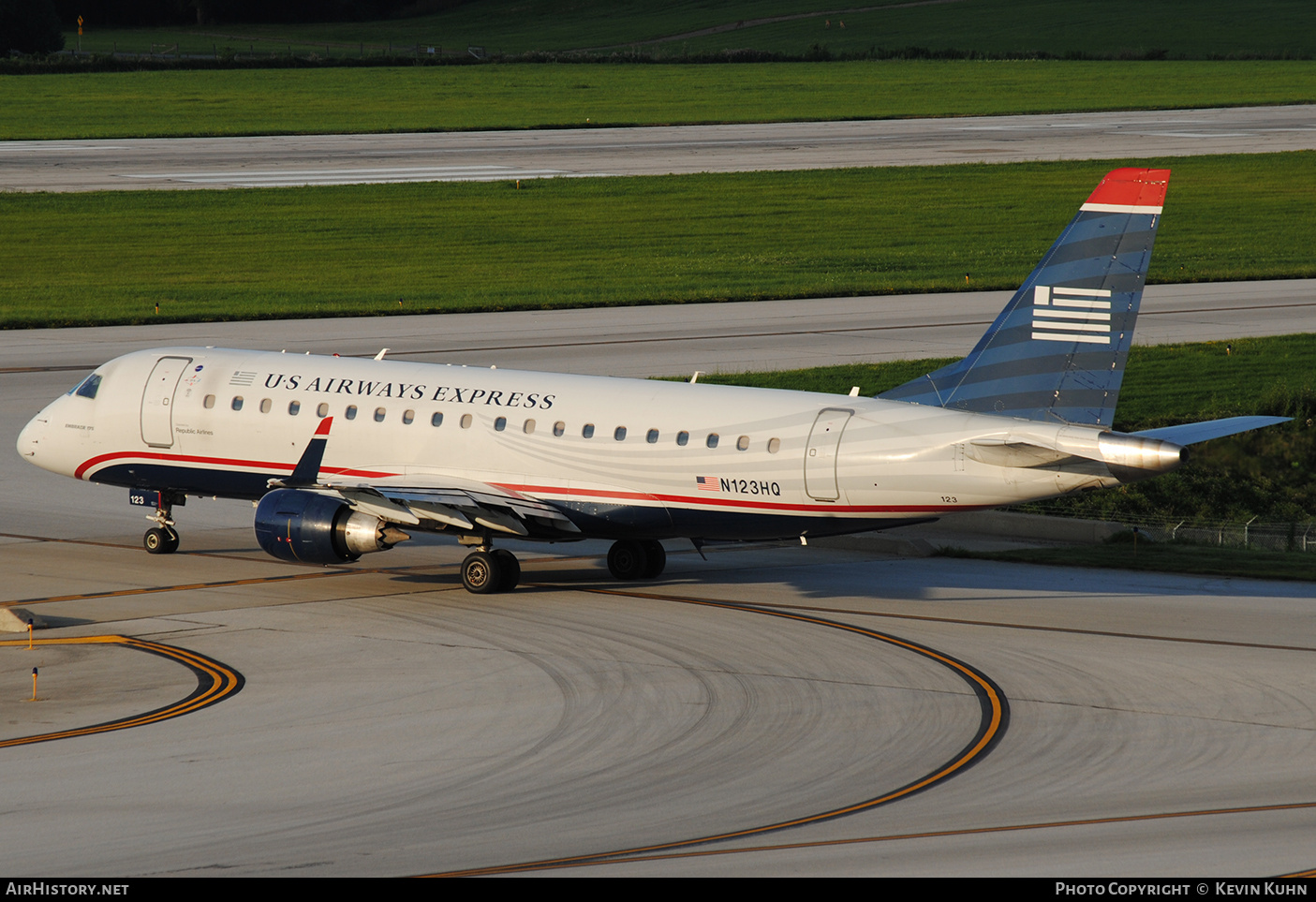 Aircraft Photo of N123HQ | Embraer 175LR (ERJ-170-200LR) | US Airways Express | AirHistory.net #876298