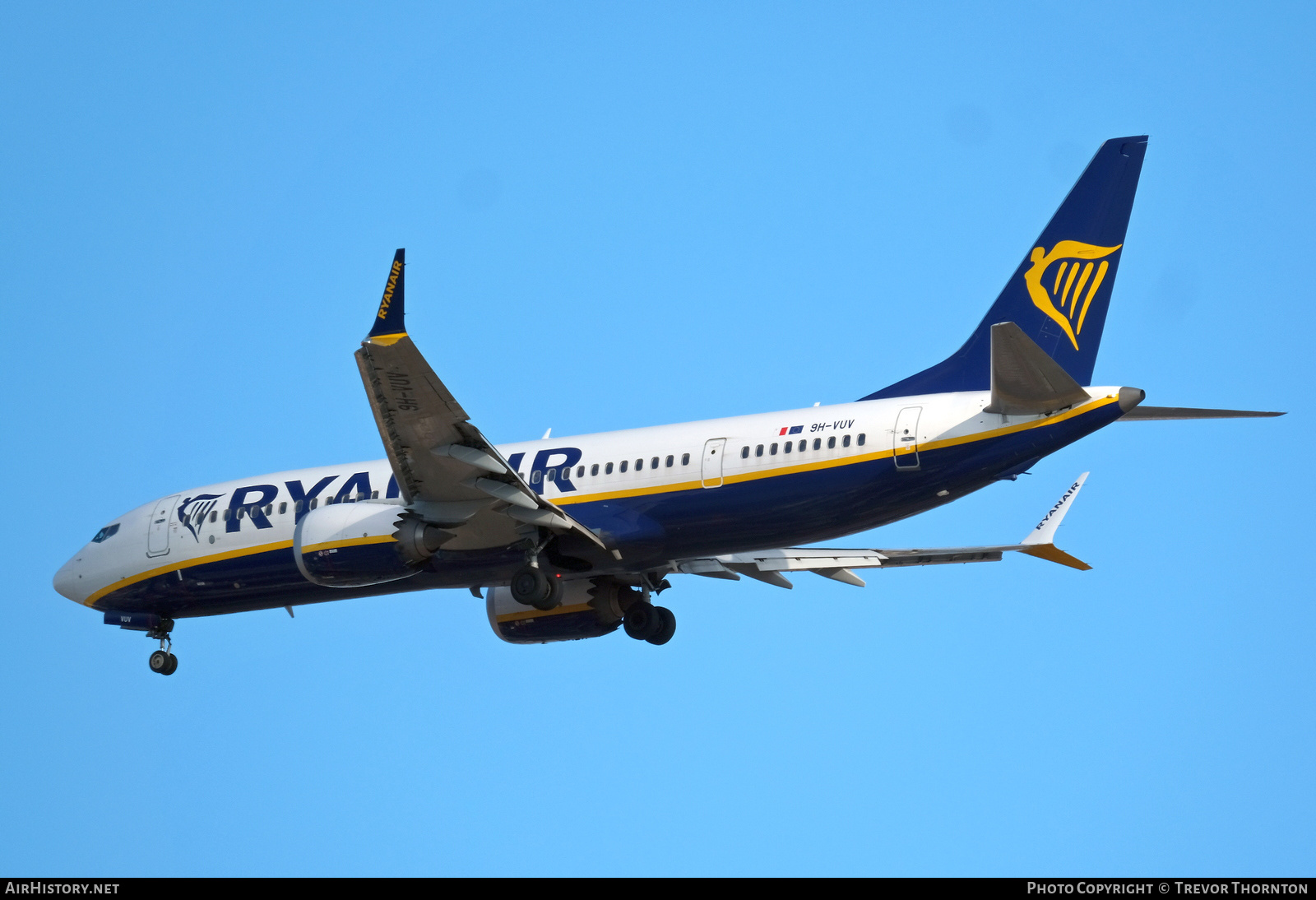 Aircraft Photo of 9H-VUV | Boeing 737-8200 Max 200 | Ryanair | AirHistory.net #876332