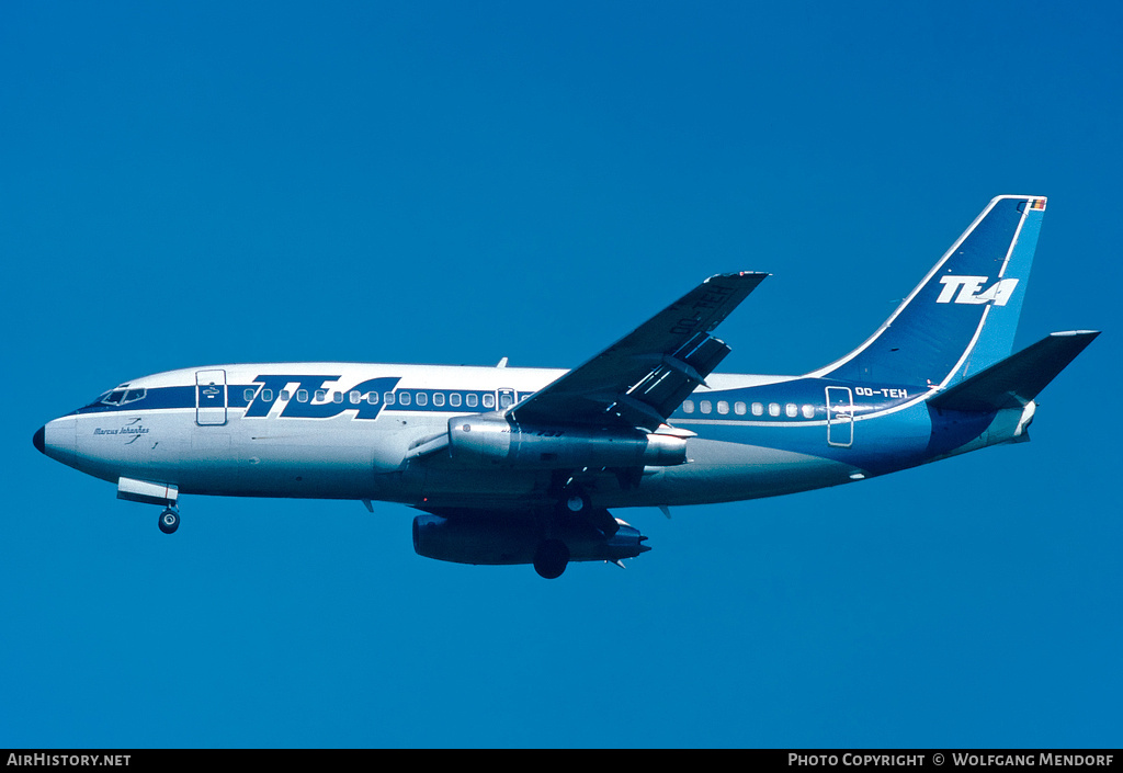 Aircraft Photo of OO-TEH | Boeing 737-2M8/Adv | TEA - Trans European Airways | AirHistory.net #876423