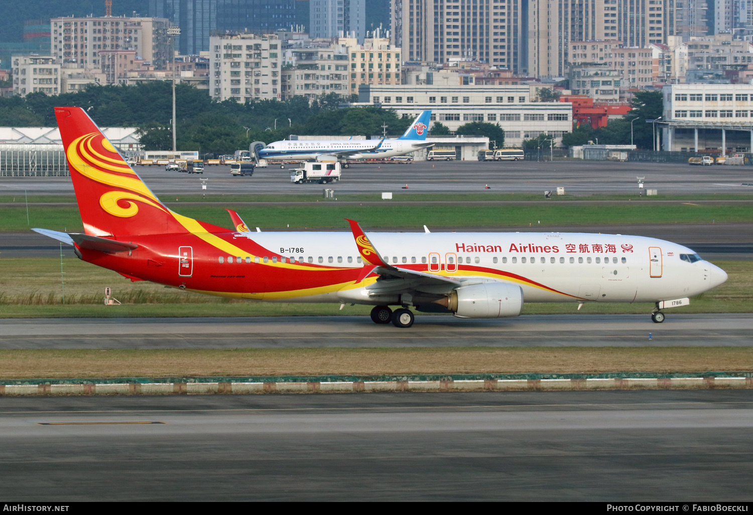 Aircraft Photo of B-1786 | Boeing 737-84P | Hainan Airlines | AirHistory.net #876492