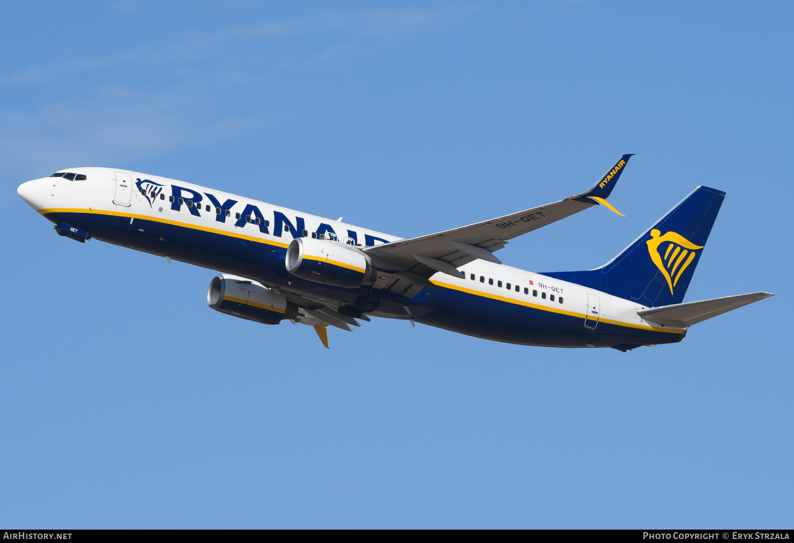 Aircraft Photo of 9H-QET | Boeing 737-8AS | Ryanair | AirHistory.net #876508