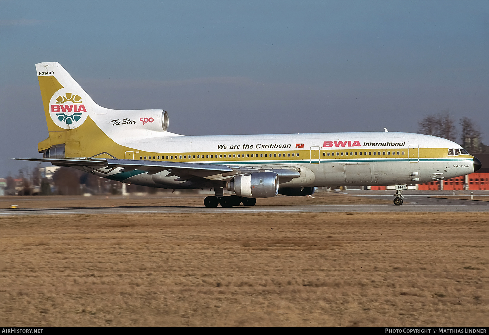 Aircraft Photo of N3140D | Lockheed L-1011-385-3 TriStar 500 | BWIA International | AirHistory.net #876517