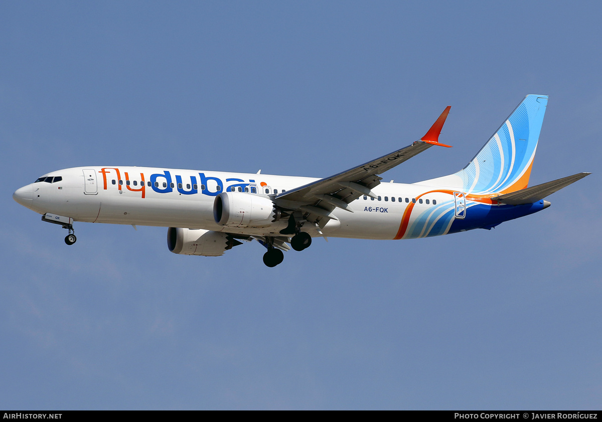 Aircraft Photo of A6-FQK | Boeing 737-8 Max 8 | Flydubai | AirHistory.net #876741