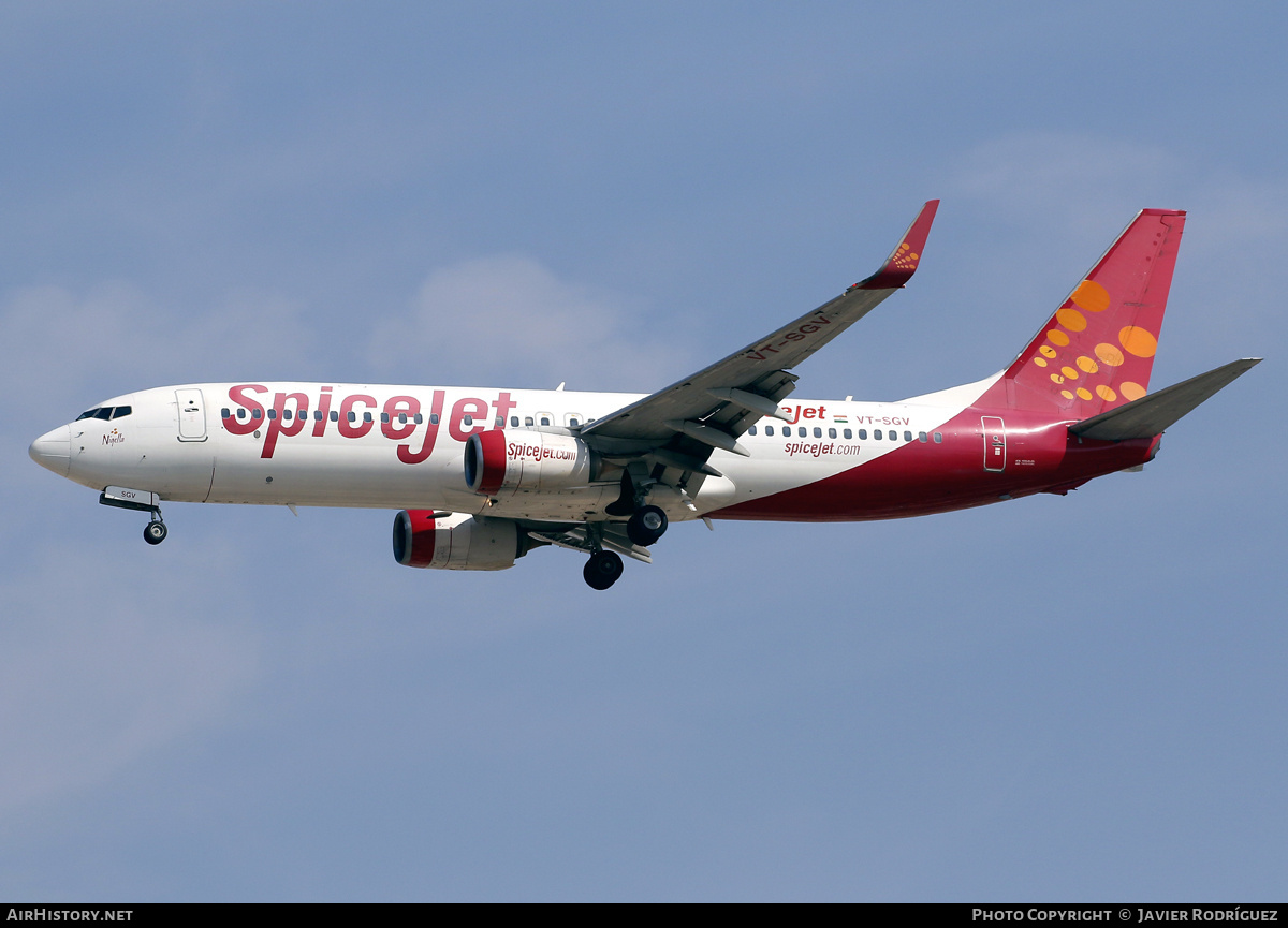 Aircraft Photo of VT-SGV | Boeing 737-86J | SpiceJet | AirHistory.net #876744