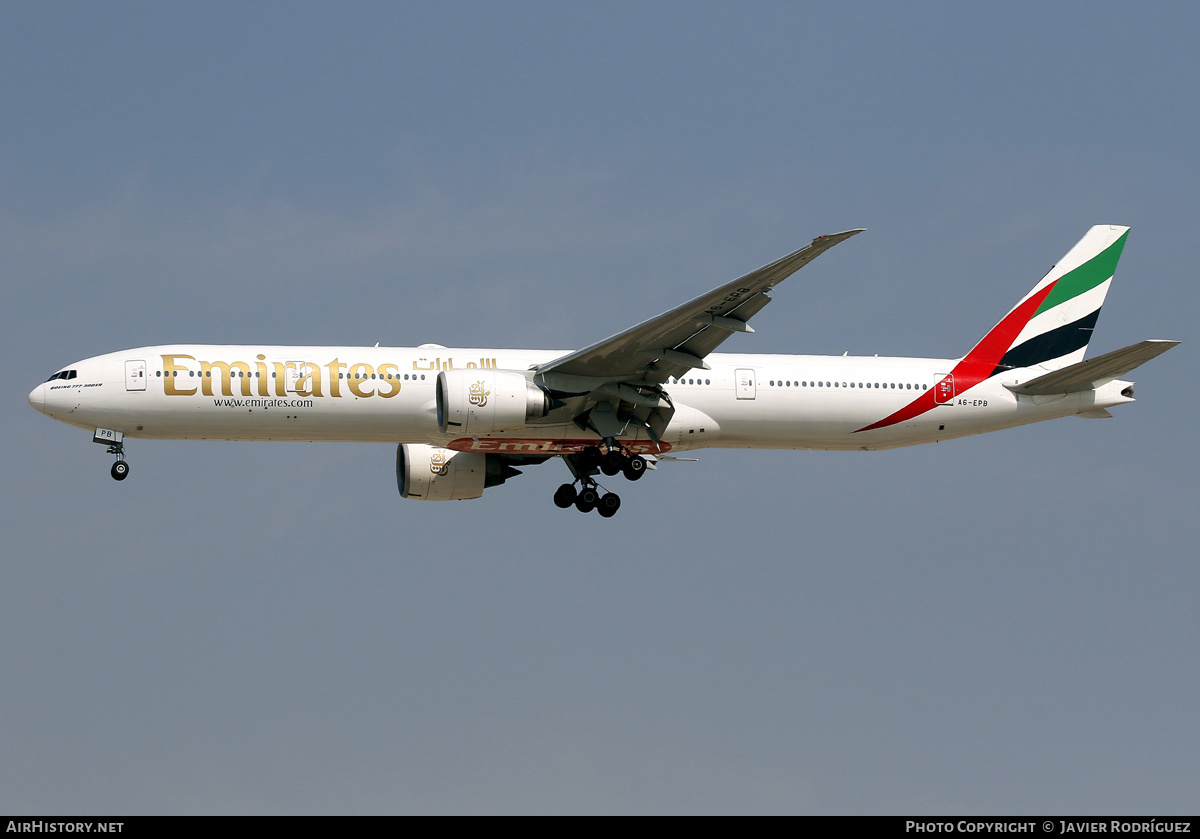 Aircraft Photo of A6-EPB | Boeing 777-31H/ER | Emirates | AirHistory.net #876770