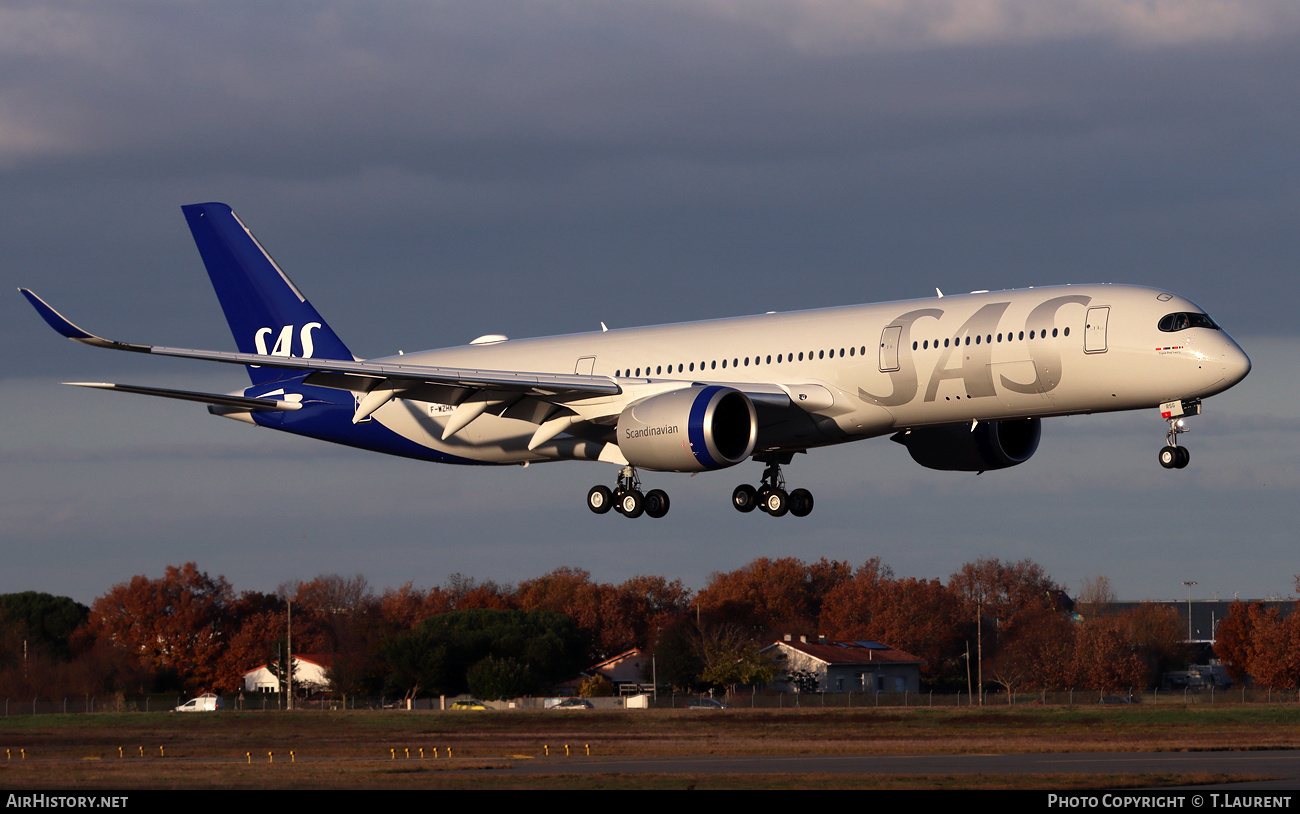 Aircraft Photo of F-WZHK | Airbus A350-941 | Scandinavian Airlines - SAS | AirHistory.net #877614