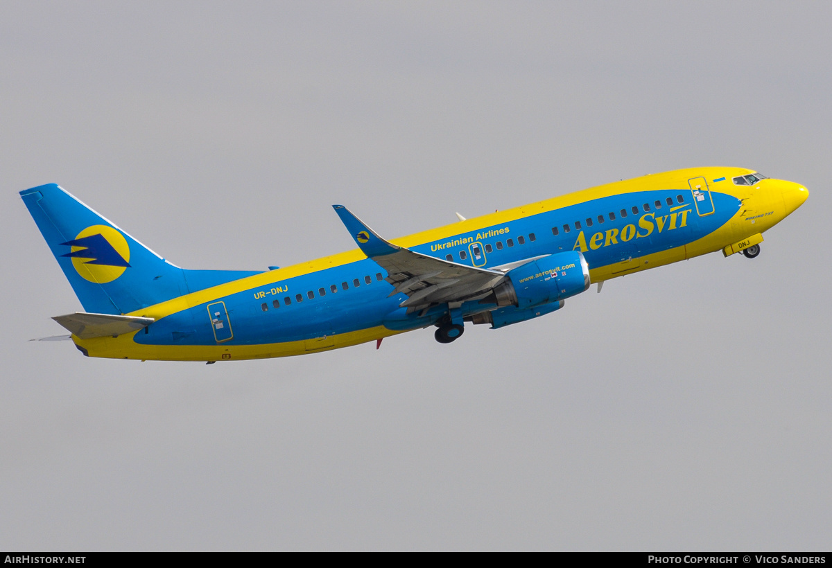 Aircraft Photo of UR-DNJ | Boeing 737-36Q | AeroSvit Ukrainian Airlines | AirHistory.net #881536