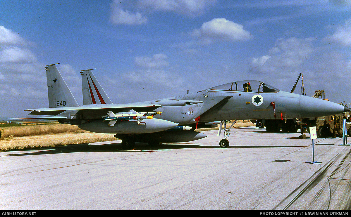 Aircraft Photo of 840 | McDonnell Douglas F-15C Baz | Israel - Air Force | AirHistory.net #885675